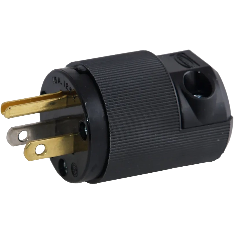 Edison plug in black housing